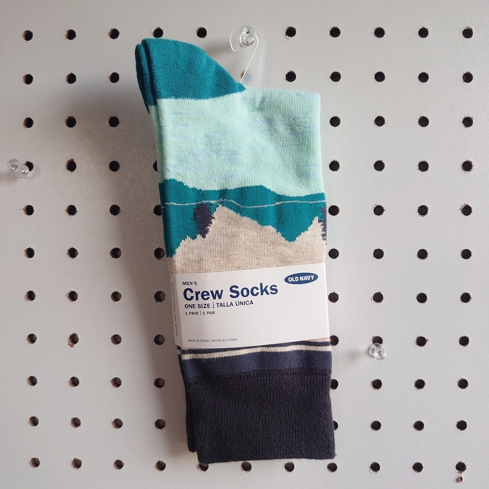 Old Navy Mountain Multi Color Crew Socks